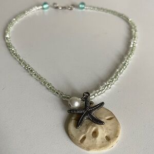 Vintage Handmade Sand Dollar Starfish Necklace